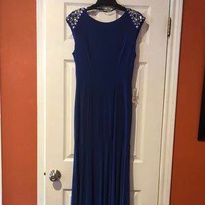 Blue evening gown